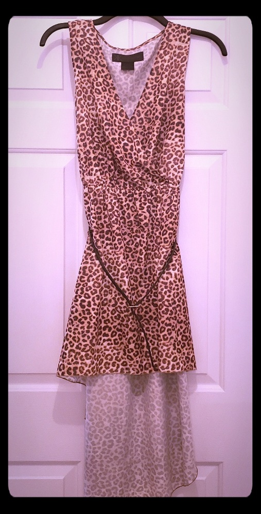 Hi-Low Leopard Print Dress